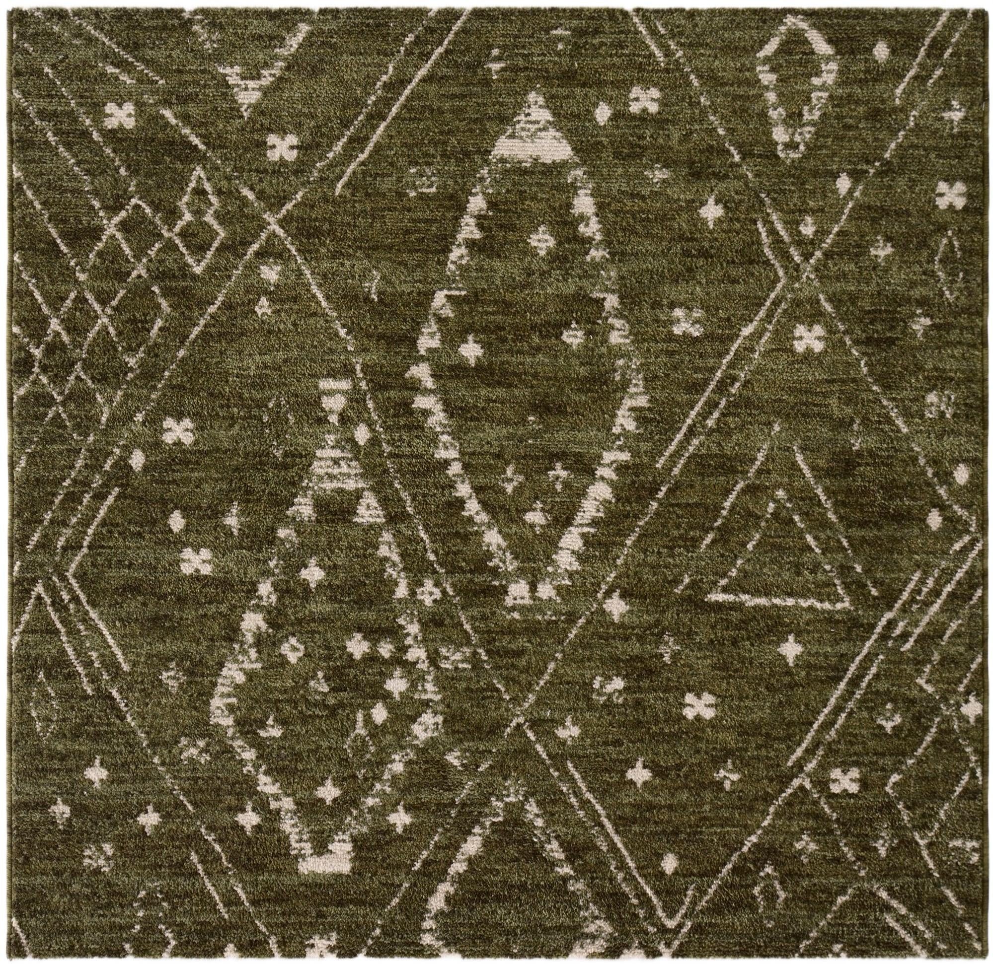 Green Grand Tradition Square Rug