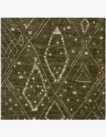 Green Grand Tradition Square Rug