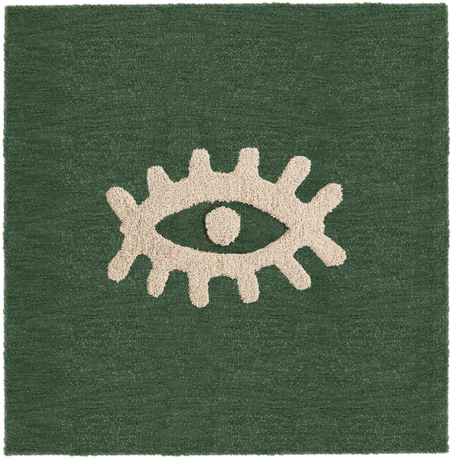 5' 1 x 5' 1 Handtufted Wool Square Rug