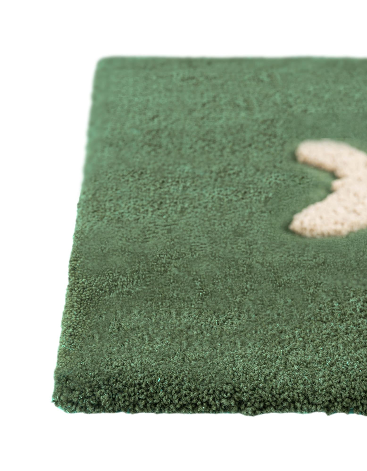 4' 1 x 4' 1 Handtufted Wool Square Rug