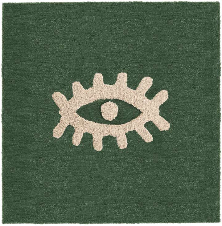4' 1 x 4' 1 Handtufted Wool Square Rug