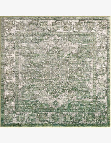 Green Isabella Square Rug