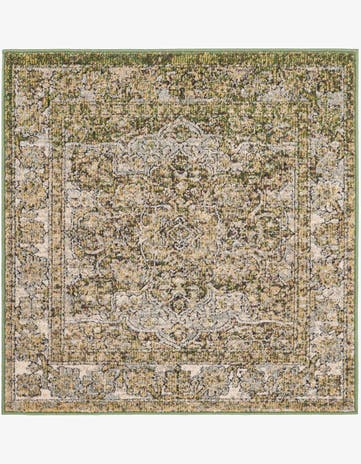 Green Isabella Square Rug