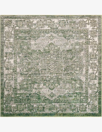 Green Isabella Square Rug