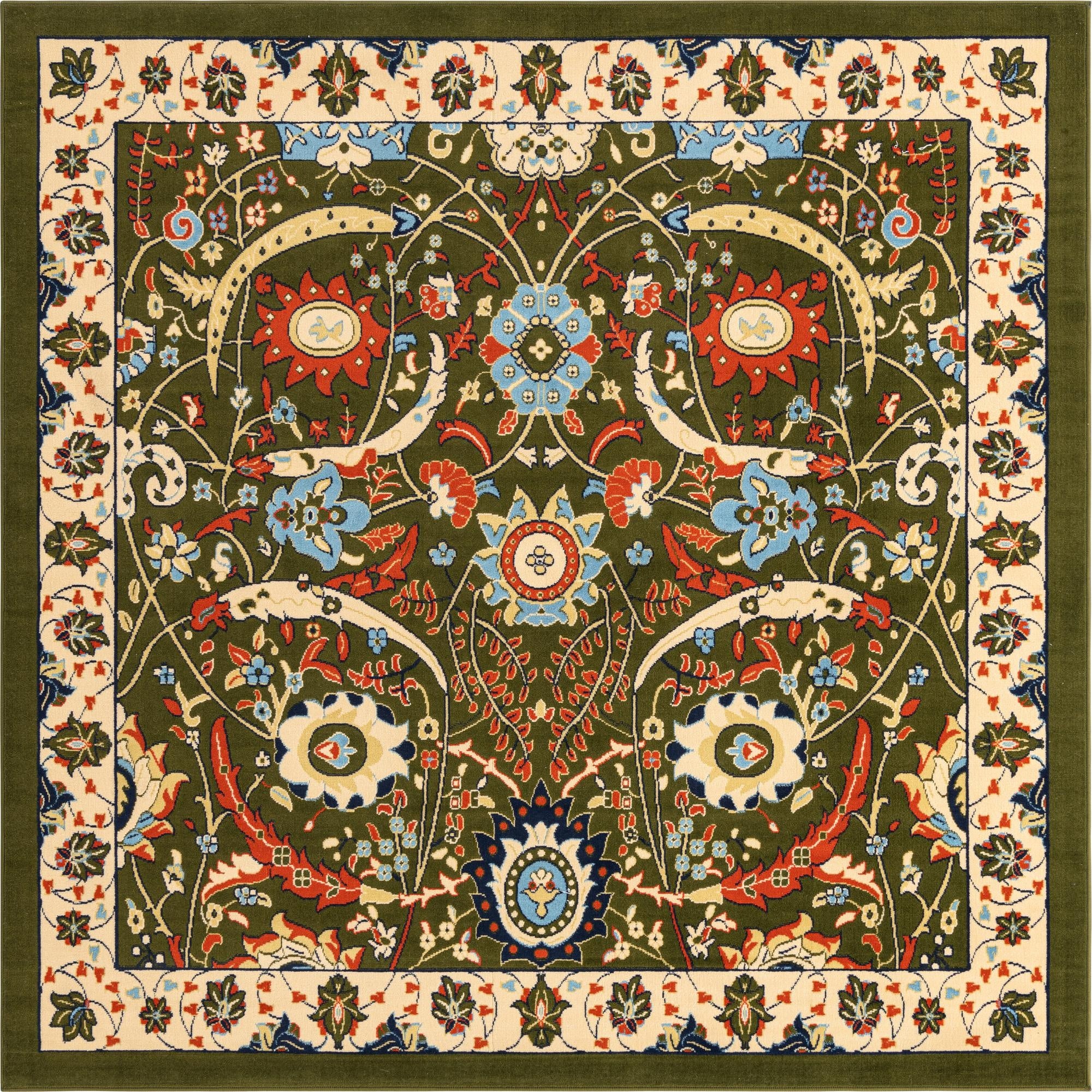 Primary image 7' 10 x 7' 10 Isfahan Design Square Rug