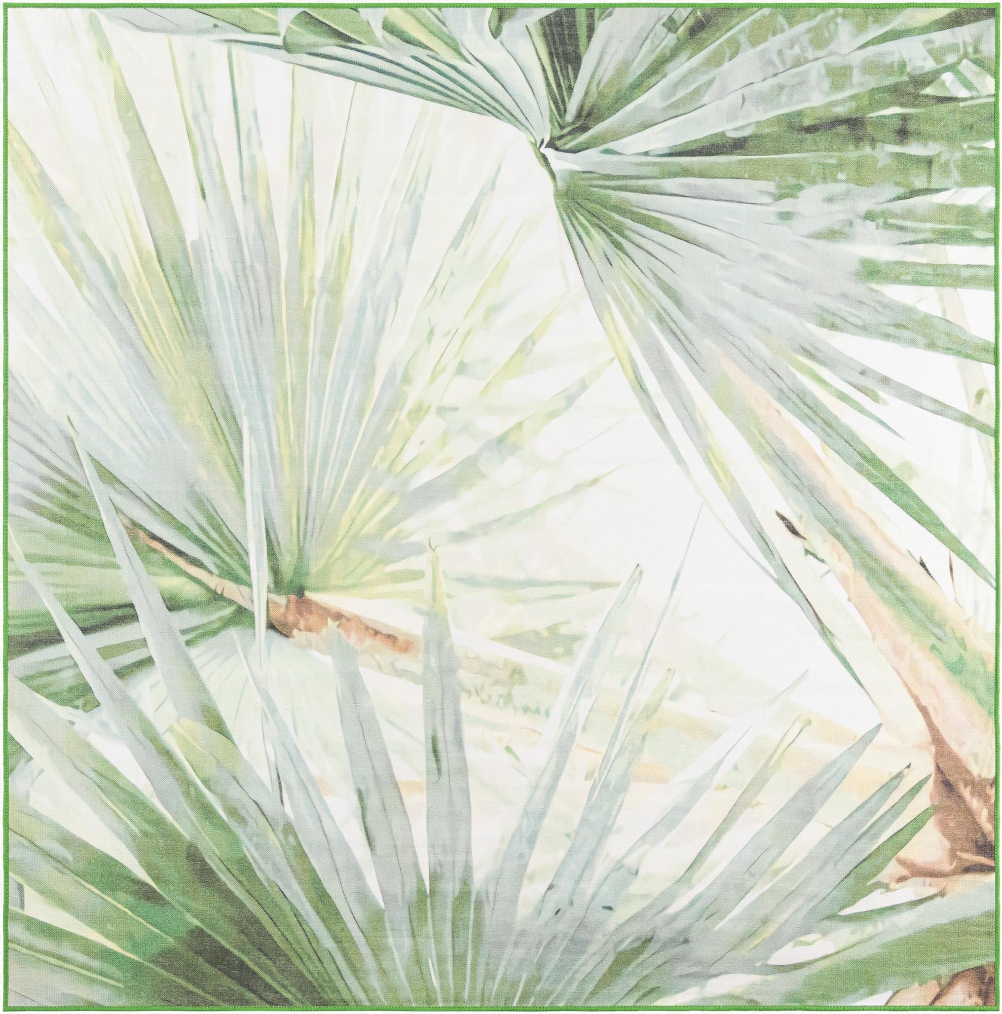 7' 10 x 7' 10  Washable Jill Zarin Caribbean Indoor / Outdoor Square Rug