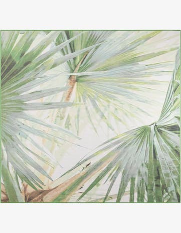 Green Easy-Clean Jill Zarin Caribbean Indoor / Outdoor Square Rug