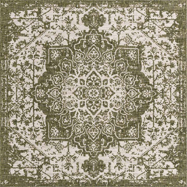 7' 10 x 7' 10 Easy-Clean Jill Zarin Dubai Indoor / Outdoor Square Rug