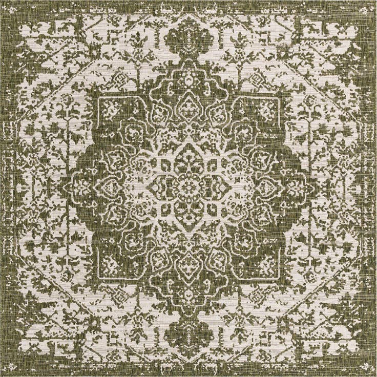 Detail image of 7' 10 x 7' 10 Easy-Clean Jill Zarin Dubai Indoor / Outdoor Square Rug
