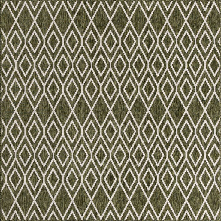 Detail image of 7' 10 x 7' 10 Easy-Clean Jill Zarin Turks and Caicos Indoor / Outdoor Square Rug