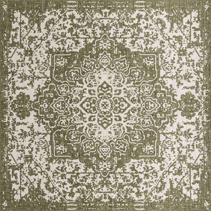 Detail image of 13' x 13' Easy-Clean Jill Zarin Dubai Indoor / Outdoor Square Rug