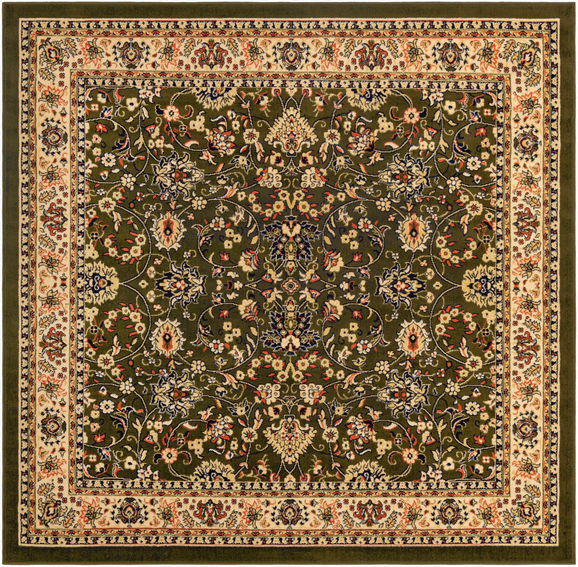 Primary image 7' 10 x 7' 10 Kashan Design Square Rug