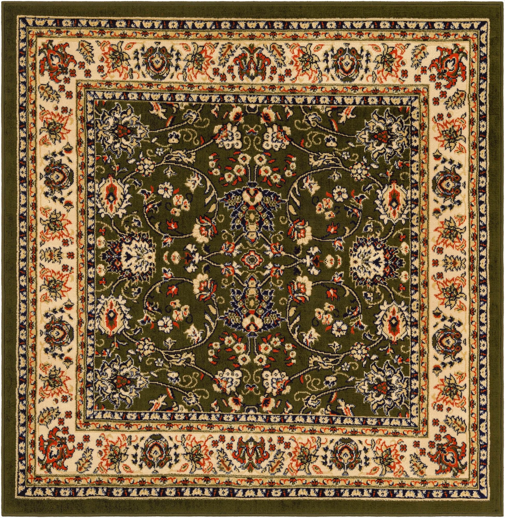5' 3 x 5' 3 Kashan Design Square Rug