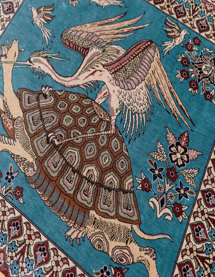 Detail image of 2' 5 x 2' 5 Kayseri Silk Square Rug