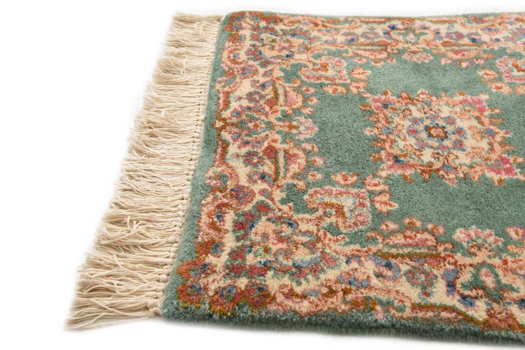 Detail image of 2' x 2' Hand Knotted Kerman Persian Wool Square Rug