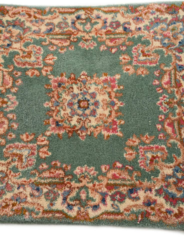 Detail image of 2' x 2'  Hand Knotted Kerman Persian Wool Square Rug