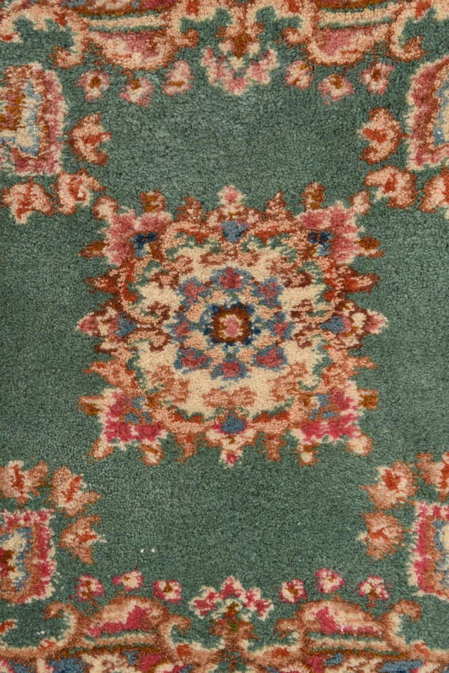 Detail image of 2' x 2' Hand Knotted Kerman Persian Wool Square Rug