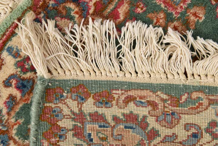 2' x 2' Hand Knotted Kerman Persian Wool Square Rug