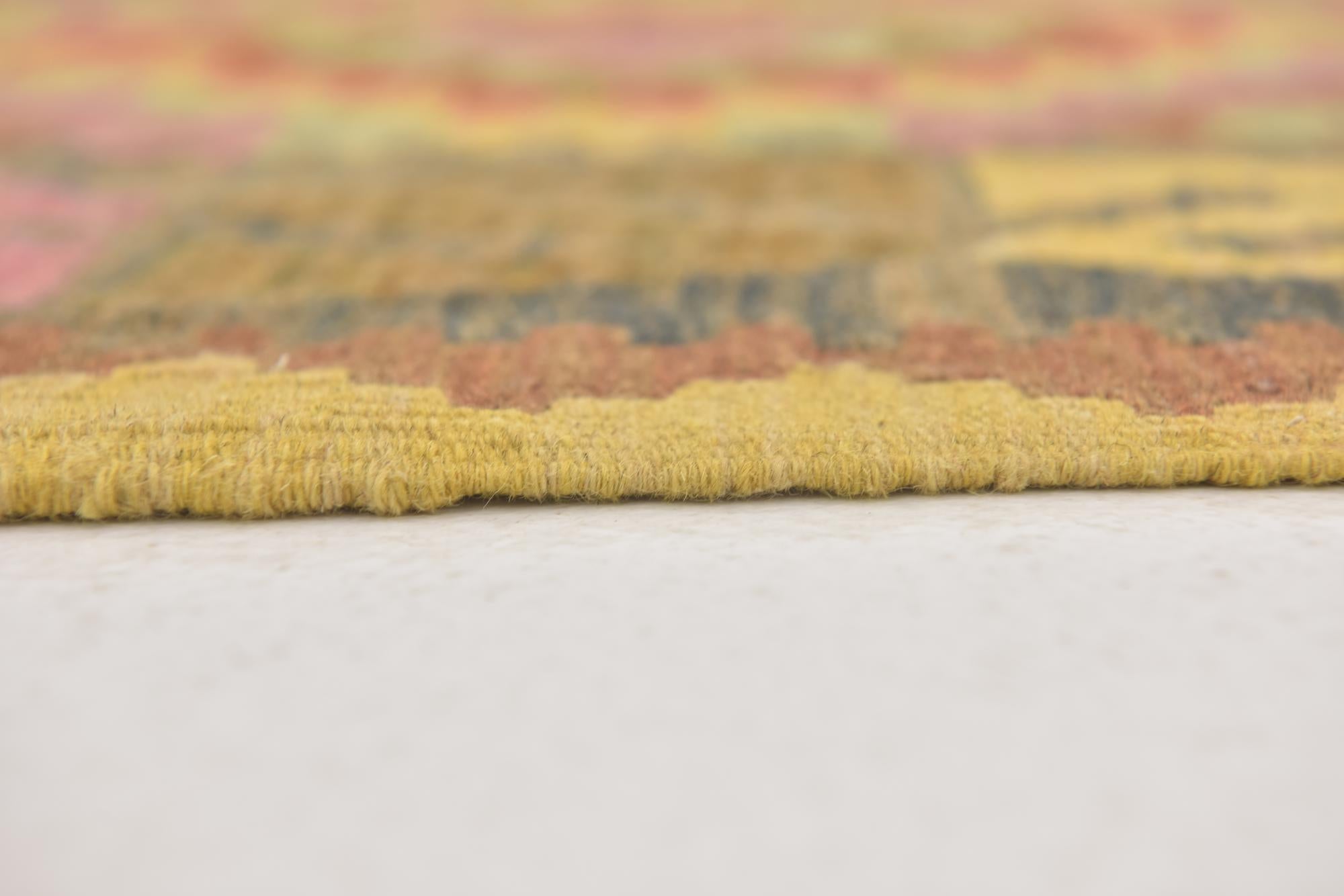 90cm x 105cm Tejido a mano Kilim Maymana Alfombra Lana Cuadrado