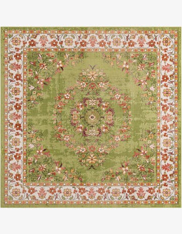 Green Lucerne Square Rug