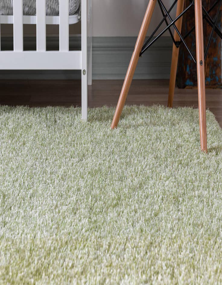 Detail image of 8' x 8' Luxury Solid Shag Square Rug