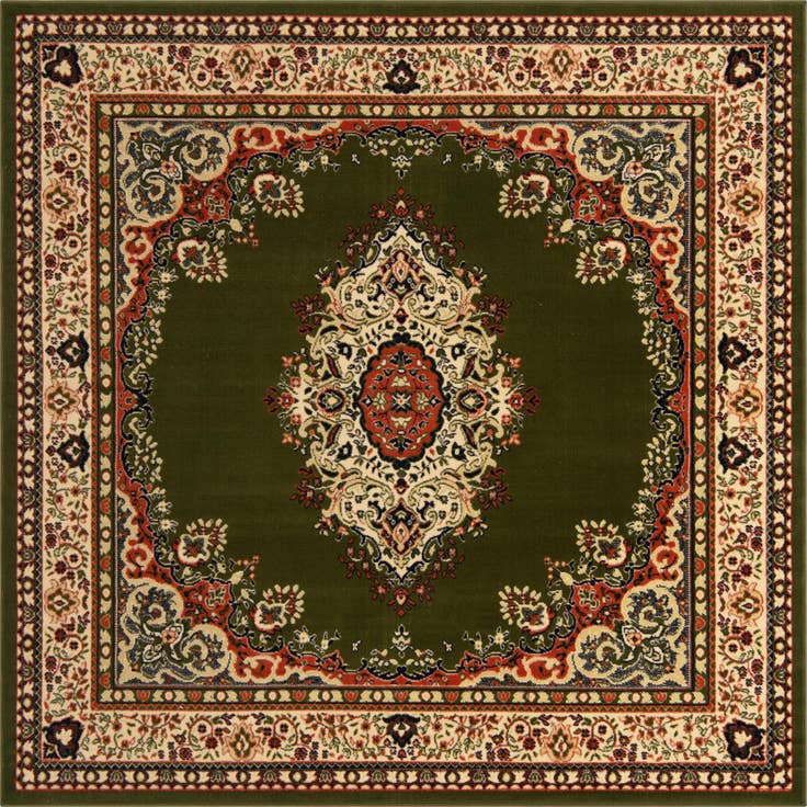 Detail image of 7' 10 x 7' 10 Mashad Design Square Rug