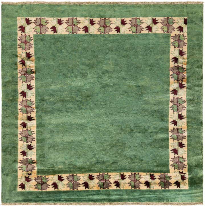 6' x 6' Hand Knotted Modern Ziegler Square Rug