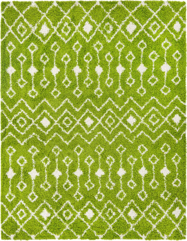 Detail image of 10' x 10' Moroccan Trellis Shag Square Rug