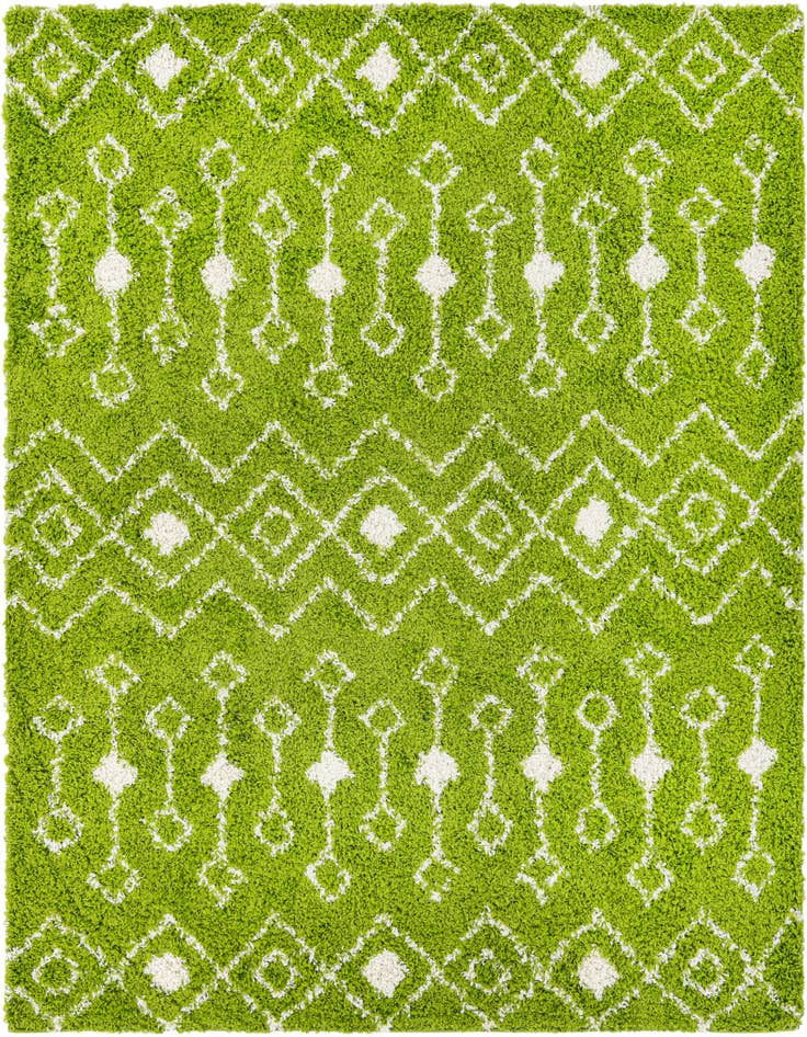 Detail image of 7' 10 x 7' 10 Moroccan Trellis Shag Square Rug