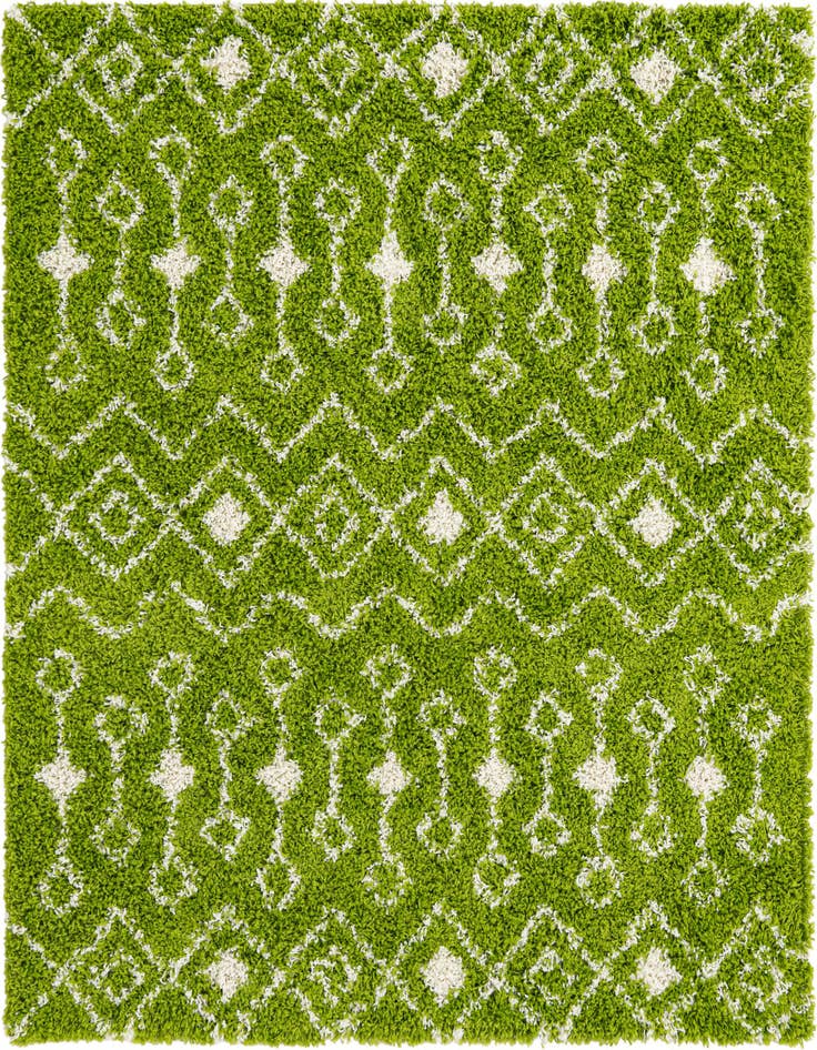 Detail image of 6' x 6' Moroccan Trellis Shag Square Rug