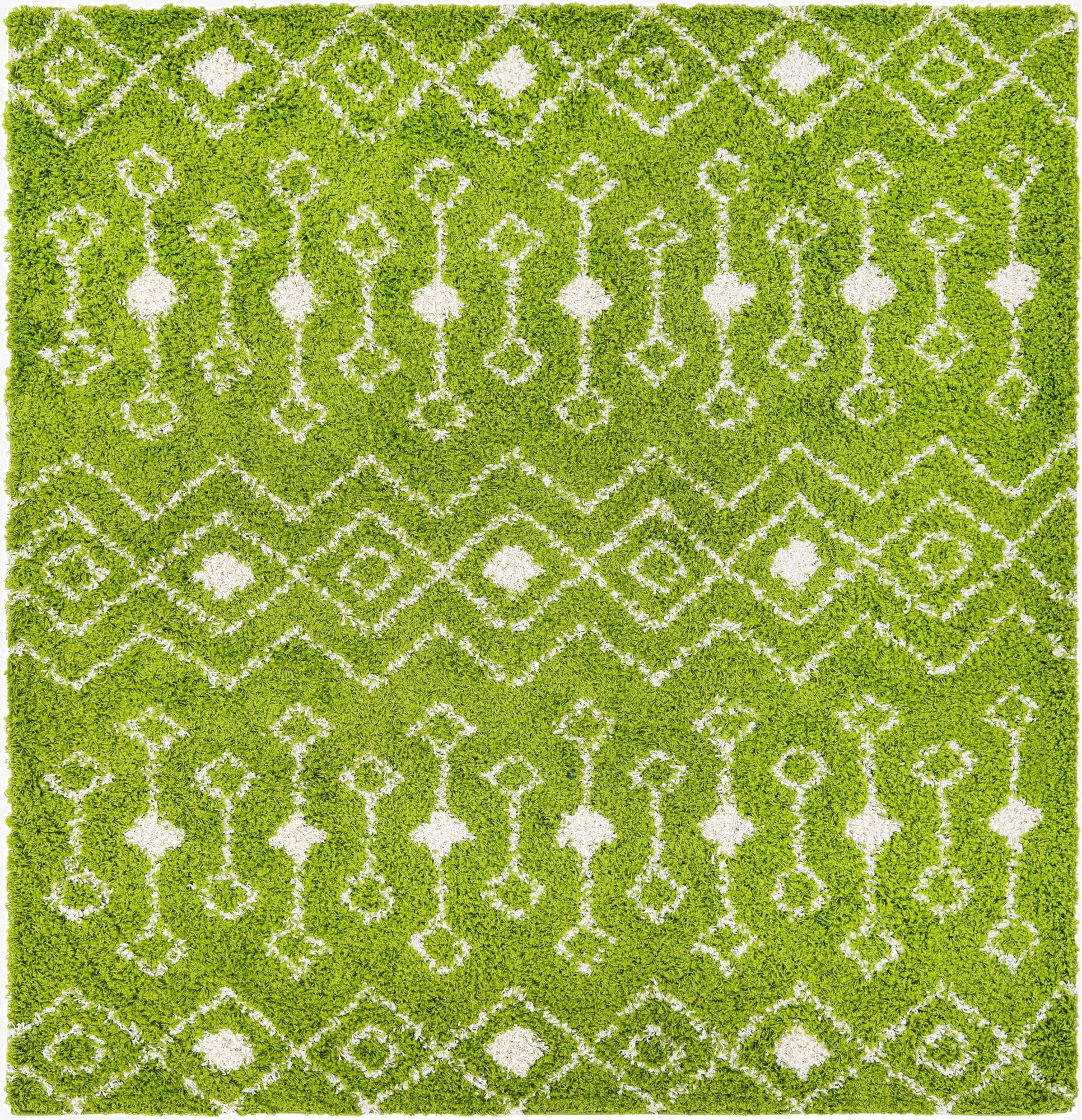 7' 10 x 7' 10 Moroccan Trellis Shag Square Rug