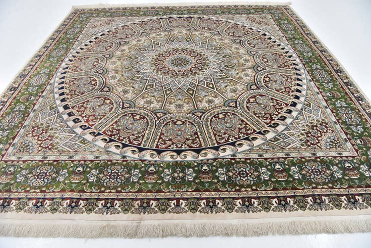 Detail image of 10' x 10' Nain Design Square Rug