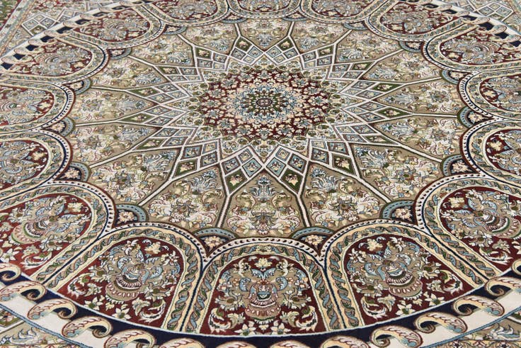 Detail image of 10' x 10' Nain Design Square Rug