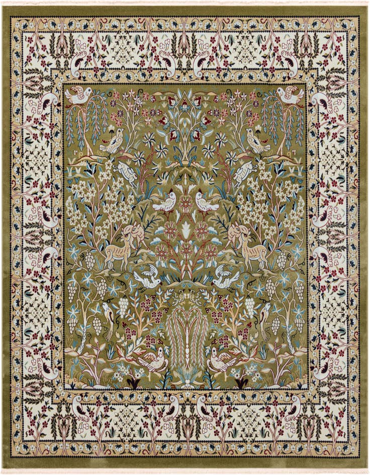 Detail image of 7' 10 x 7' 10 Nain Design Square Rug