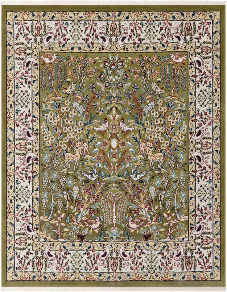 Detail image of 6' 1 x 6' 1 Nain Design Square Rug