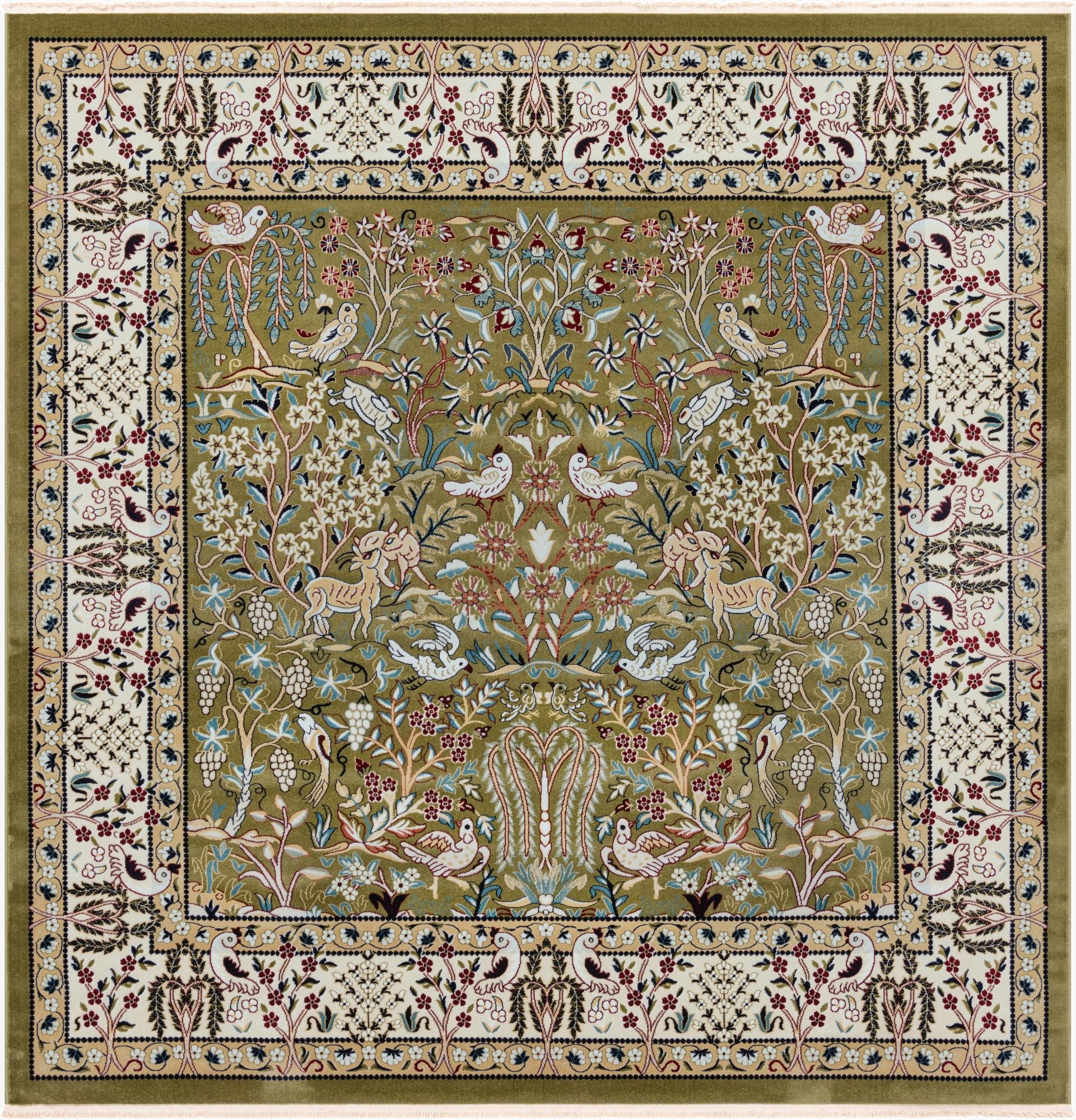 7' 10 x 7' 10 Nain Design Square Rug
