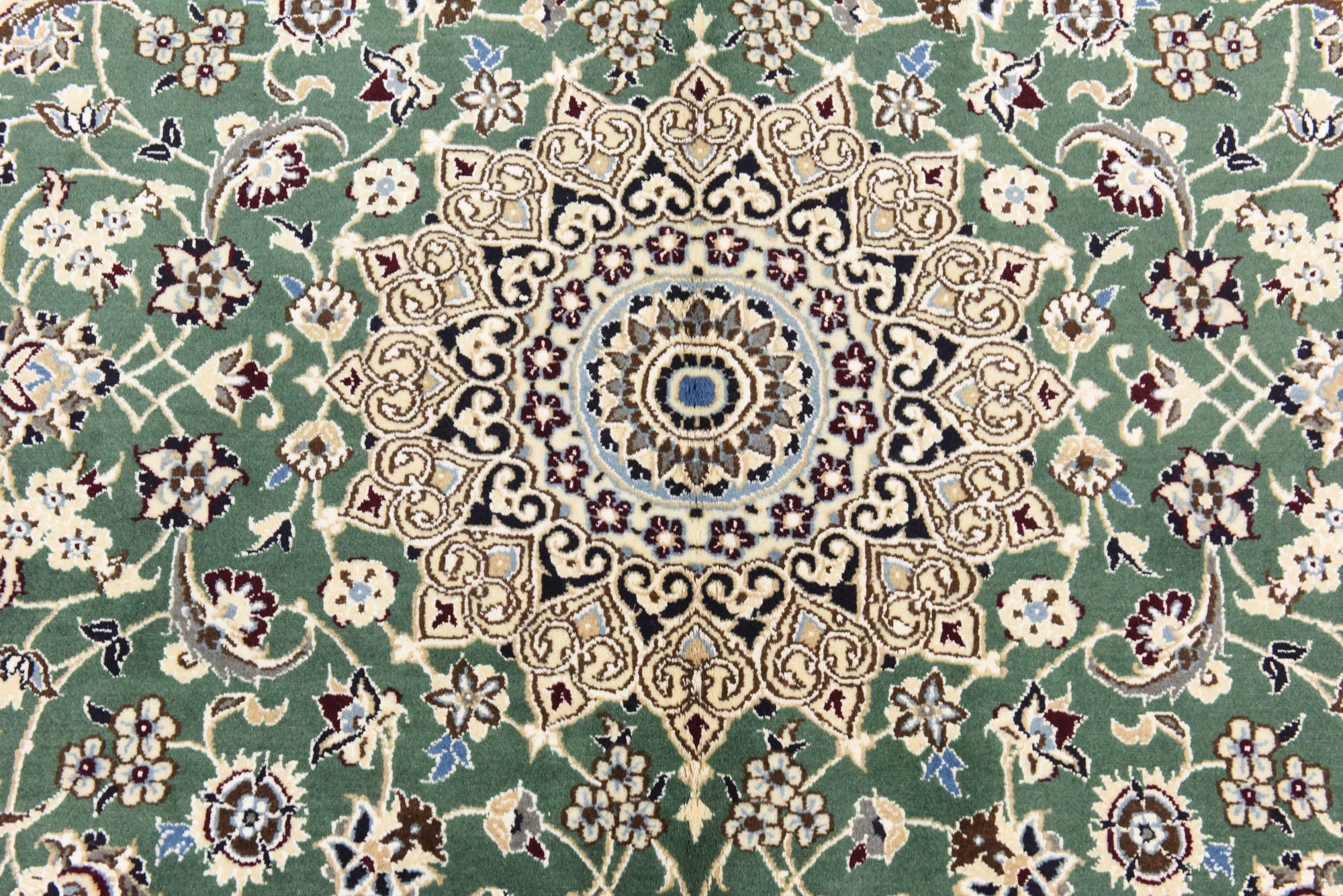 4' 10 x 5' Hand Knotted Nain Persian Square Rug