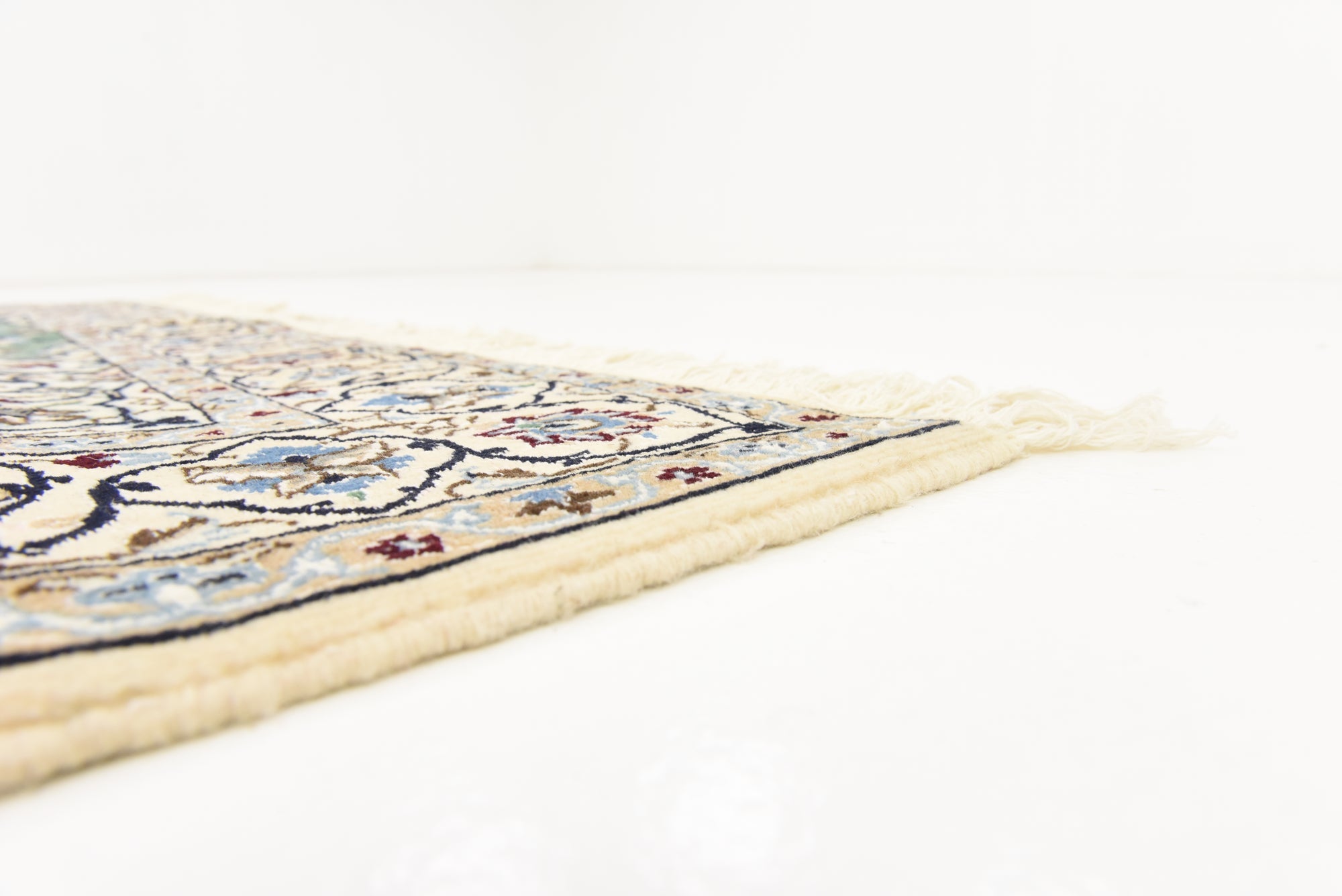 4' 10 x 5' Hand Knotted Nain Persian Square Rug