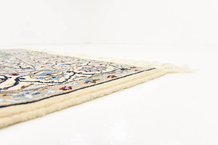 Detail image of 4' 10 x 5' Hand Knotted Nain Persian Square Rug
