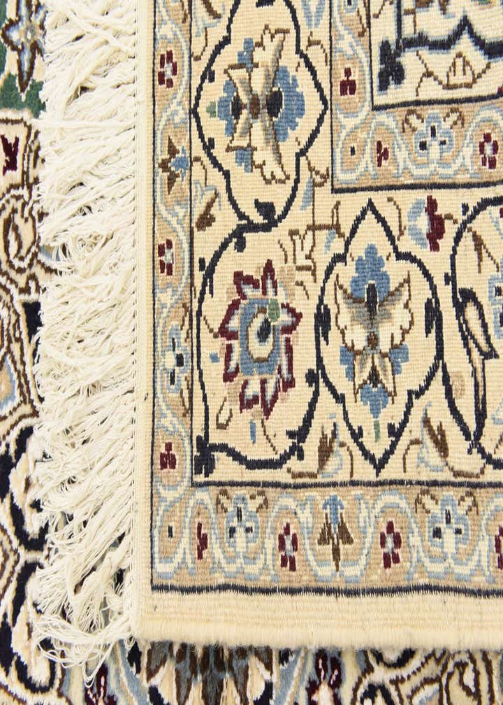 4' 10 x 5' Hand Knotted Nain Persian Square Rug