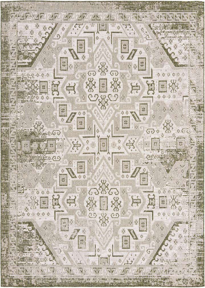 10' x 10' Easy-Clean Aztec Indoor / Outdoor Square Rug