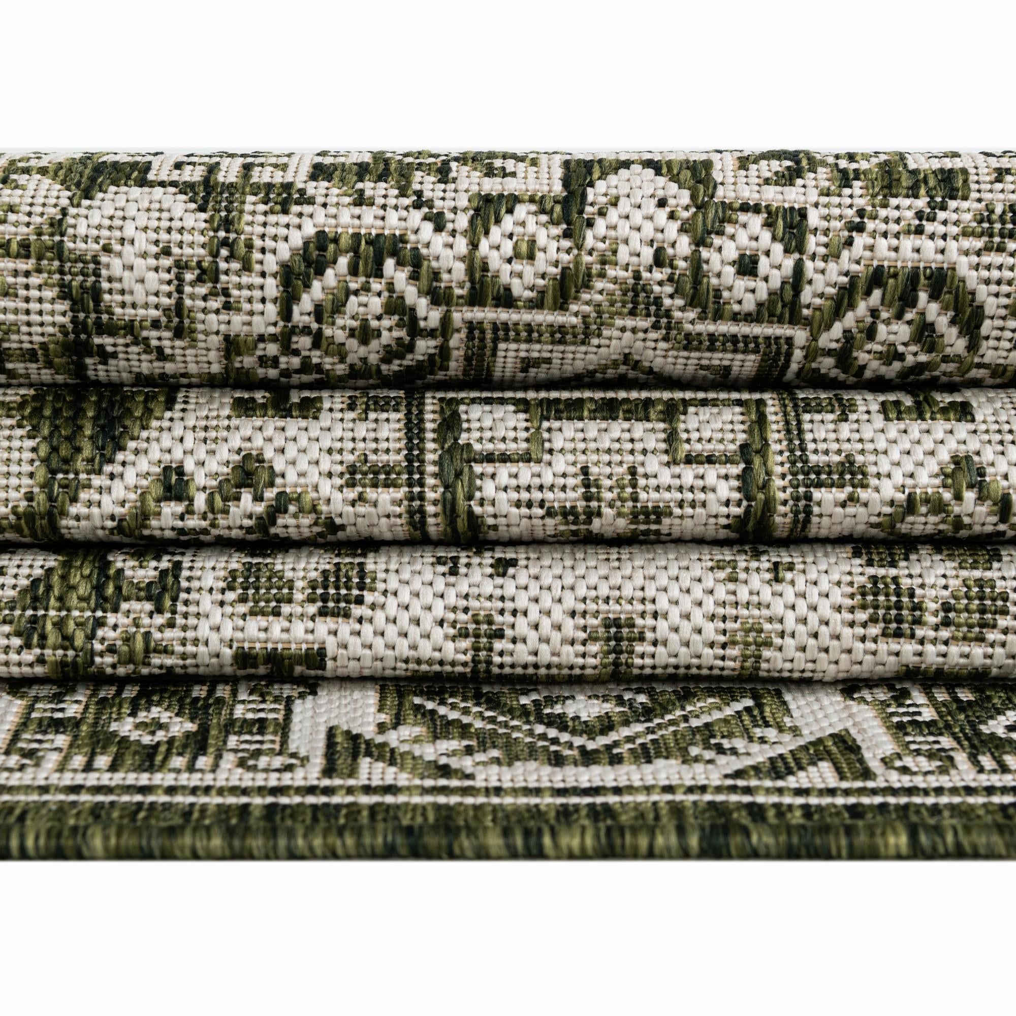 10' x 10' Easy-Clean Aztec Indoor / Outdoor Square Rug