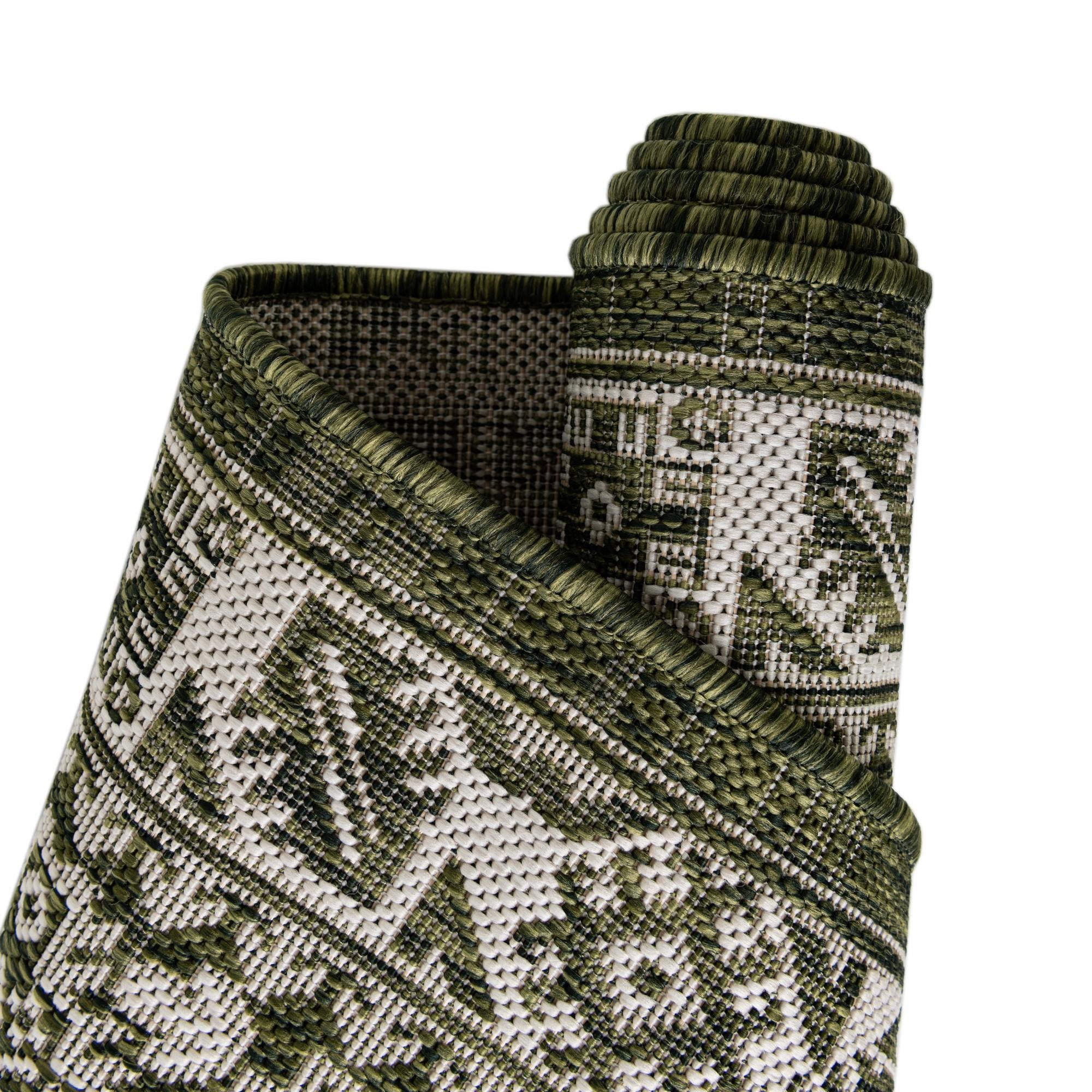 10' x 10' Easy-Clean Aztec Indoor / Outdoor Square Rug