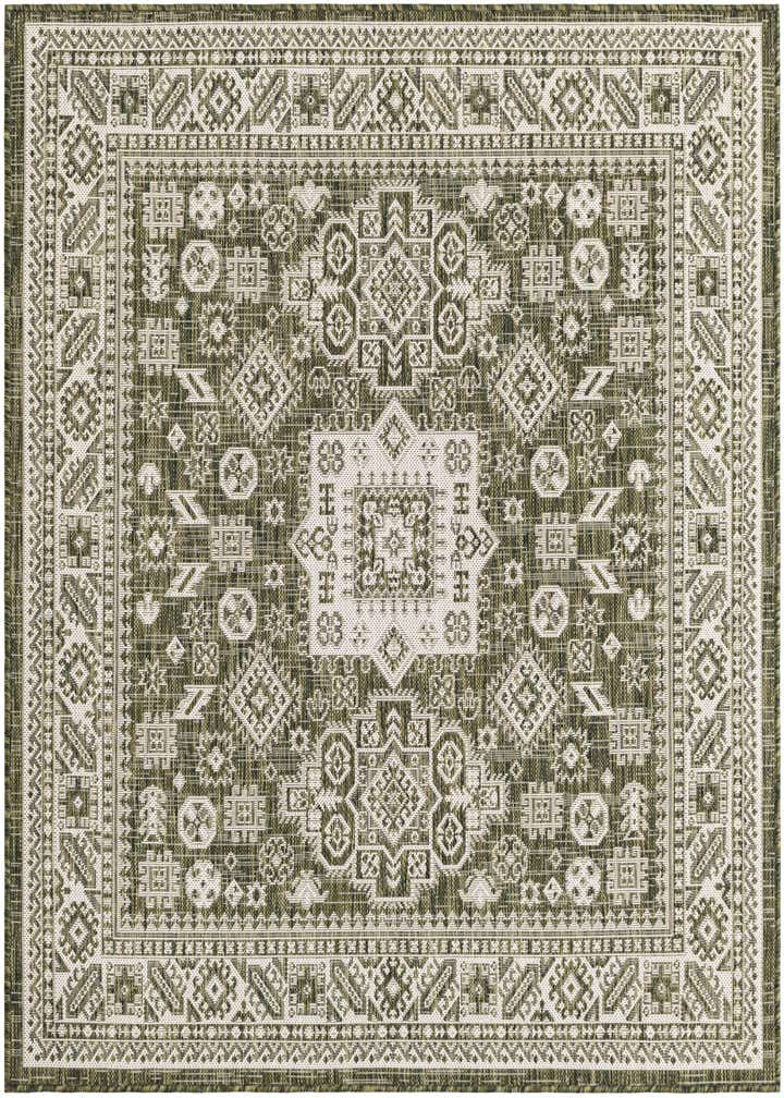 5' 3 x 5' 3 Easy-Clean Aztec Indoor / Outdoor Square Rug