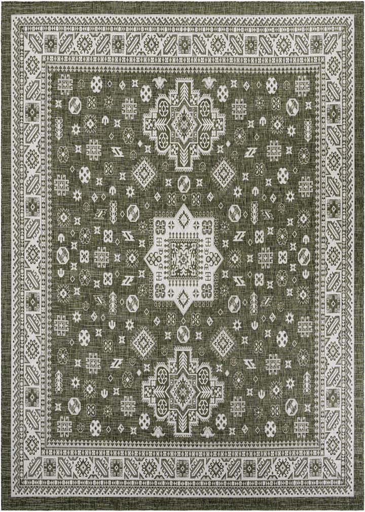 13' x 13' Easy-Clean Aztec Indoor / Outdoor Square Rug