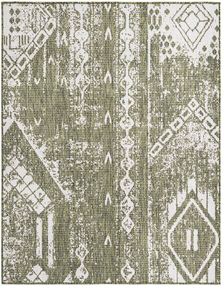 Detail image of 5' 3 x 5' 3 Easy-Clean Bohemian Indoor / Outdoor Square Rug