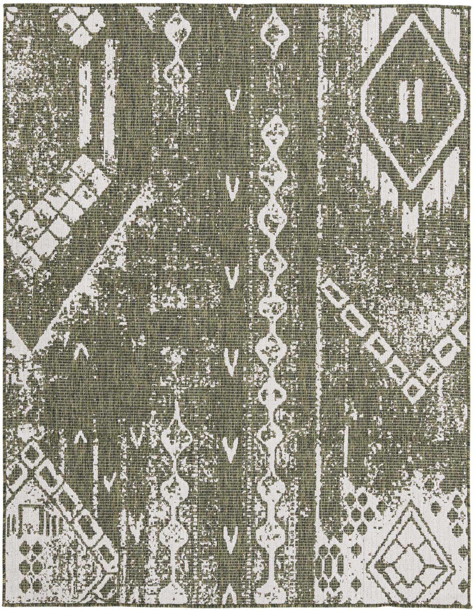 7' x 7' Easy-Clean Bohemian Indoor / Outdoor Square Rug