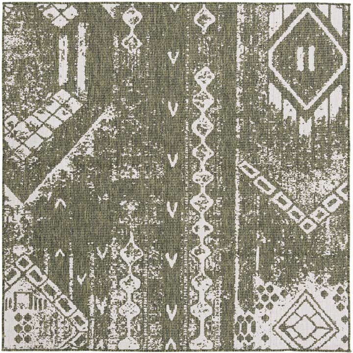 10' 8 x 10' 8 Easy-Clean Bohemian Indoor / Outdoor Square Rug