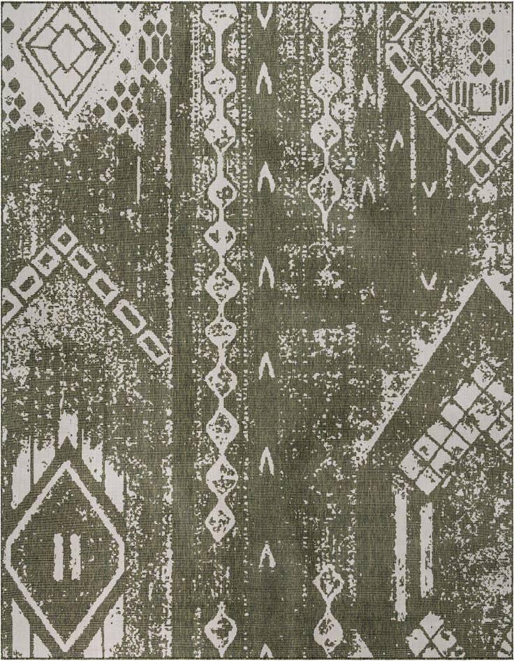 Detail image of 13' x 13' Easy-Clean Bohemian Indoor / Outdoor Square Rug