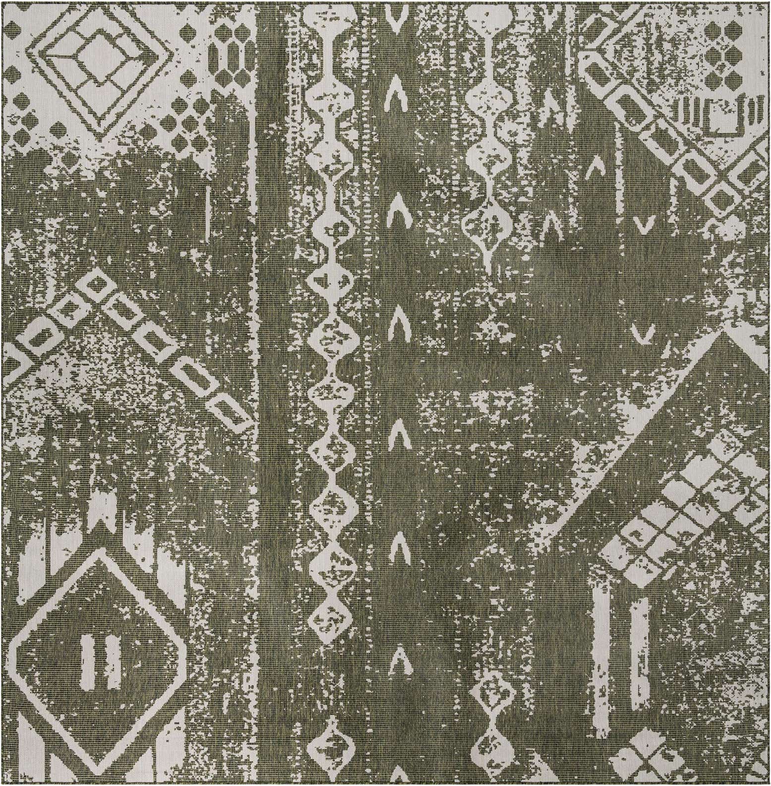13' x 13' Easy-Clean Bohemian Indoor / Outdoor Square Rug